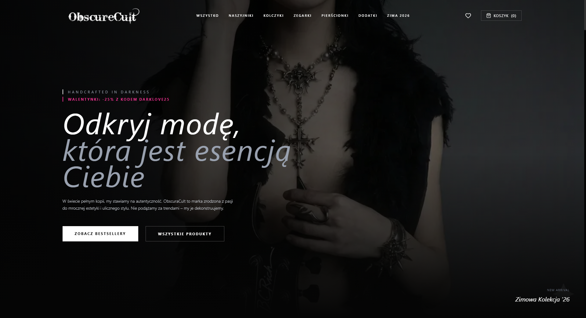 ObscuraCult — sklep e-commerce z mroczną biżuterią
